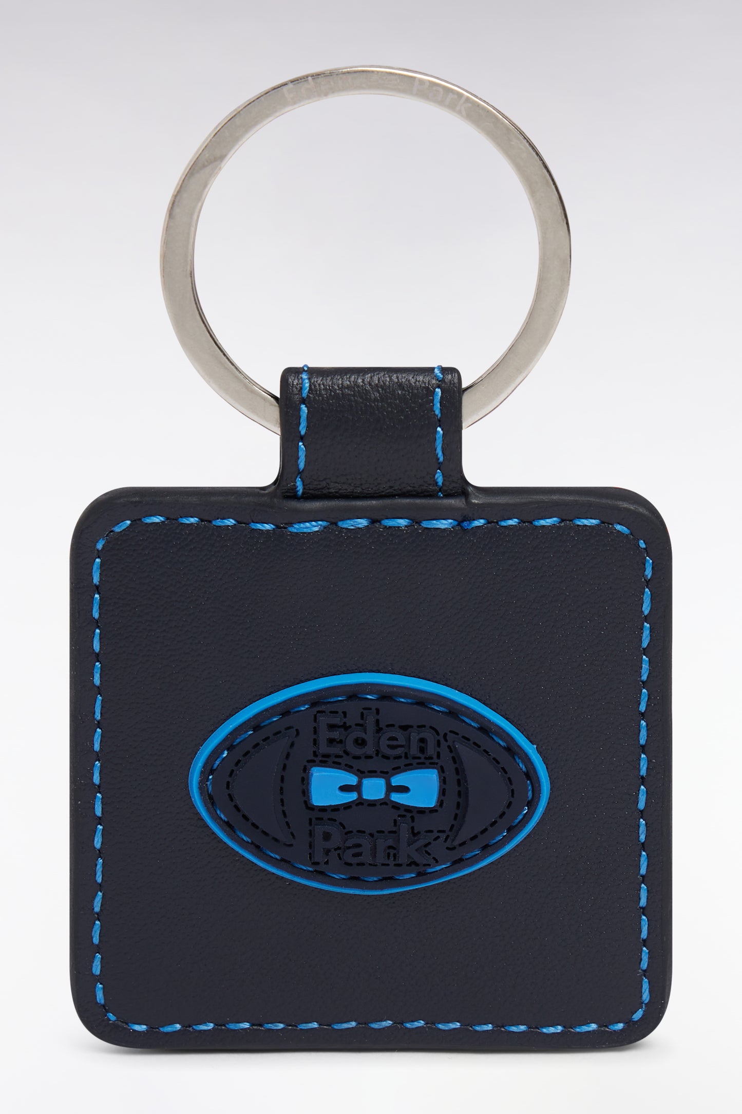 Porte-clefs en cuir bleu