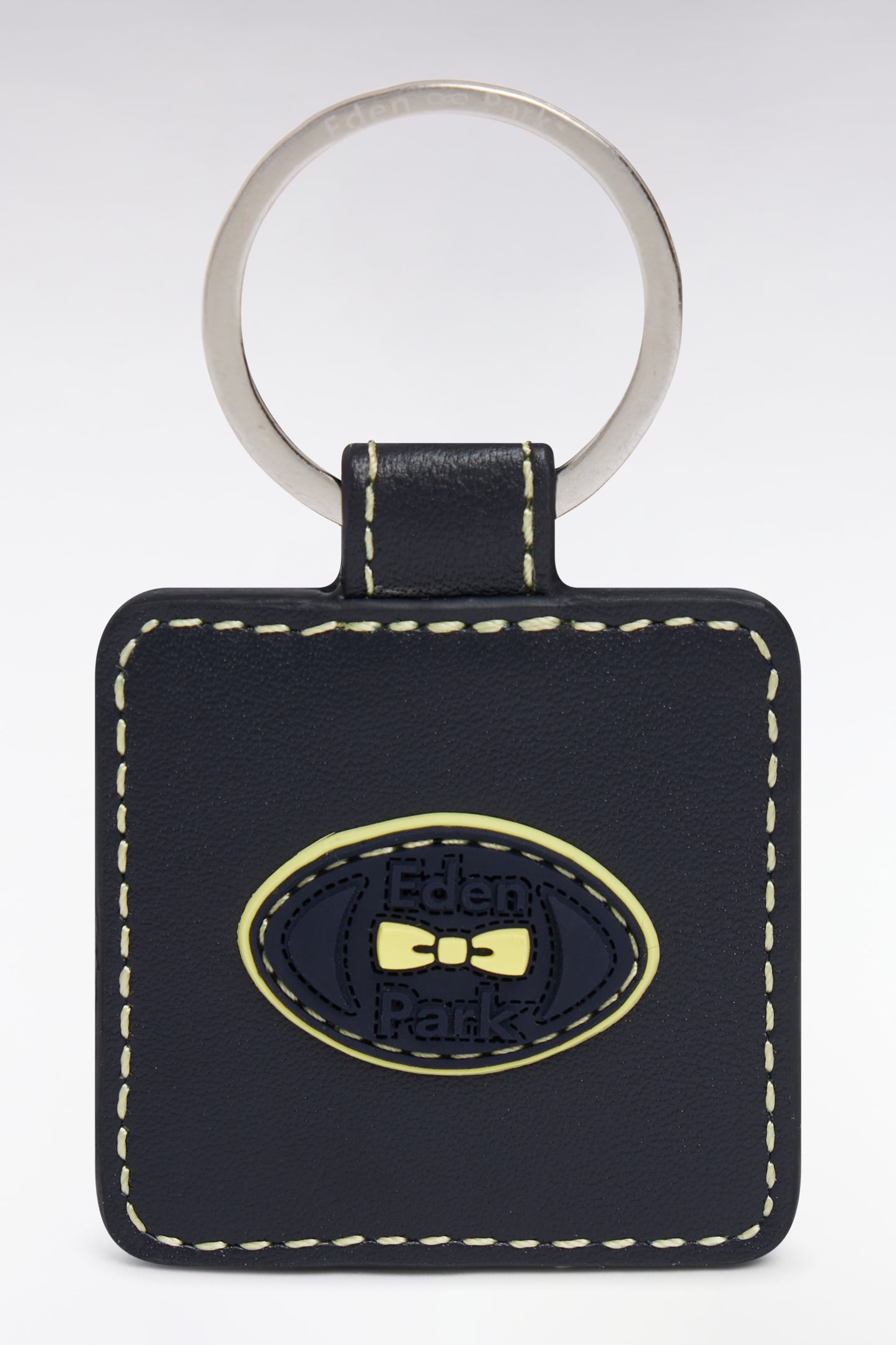 Porte-clefs en cuir jaune