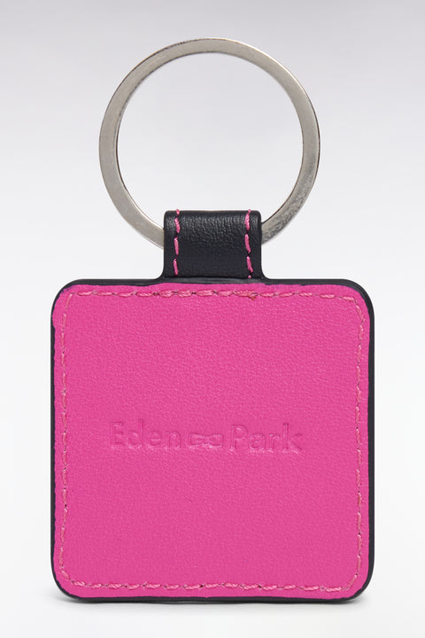 Porte-clefs en cuir rose - Image 2
