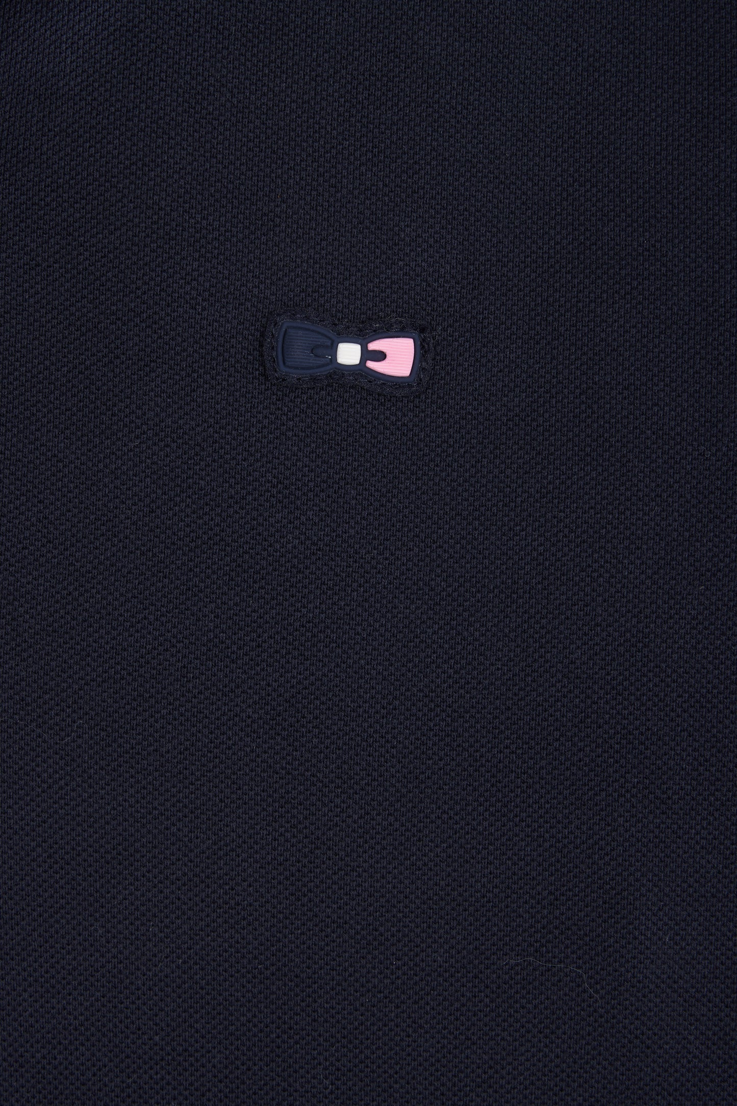 Straight cut and sew short-sleeved rugby jersey in pink cotton