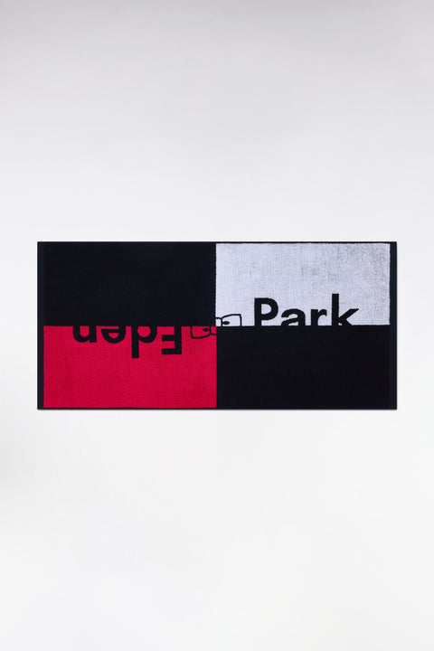 Drap de plage logo Eden Park en coton fuchsia - Image 1