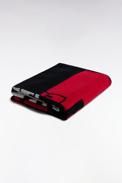 Drap de plage logo Eden Park en coton fuchsia - Image 3