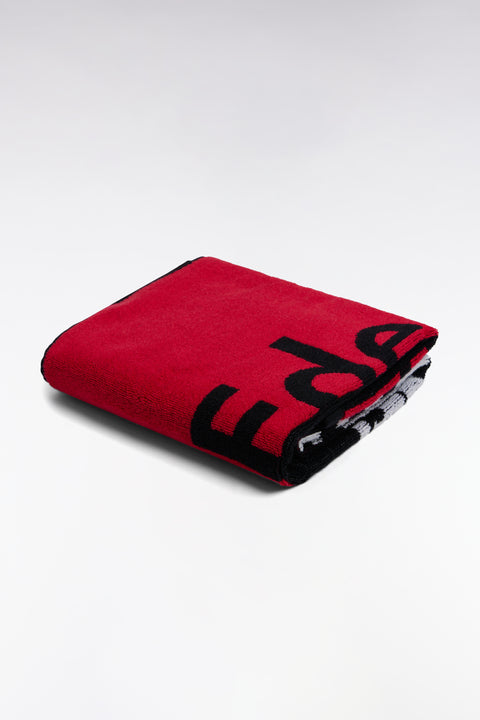 Drap de plage logo Eden Park en coton fuchsia - Image 2