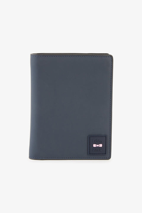 Dark blue rubber passport wallet - Image 1