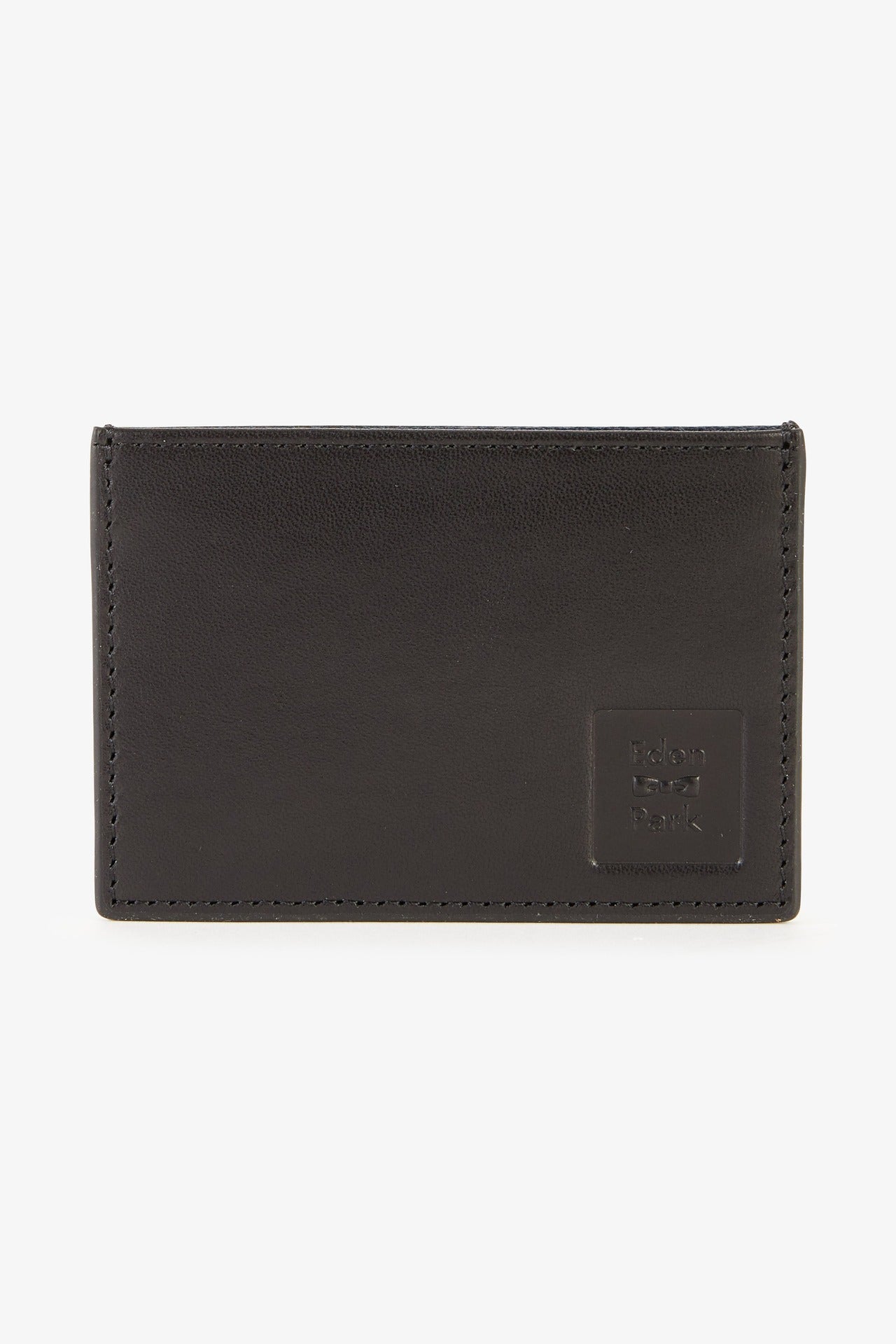 Porte-carte en cuir noir