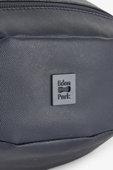 Dark blue leather oval case - Image 3