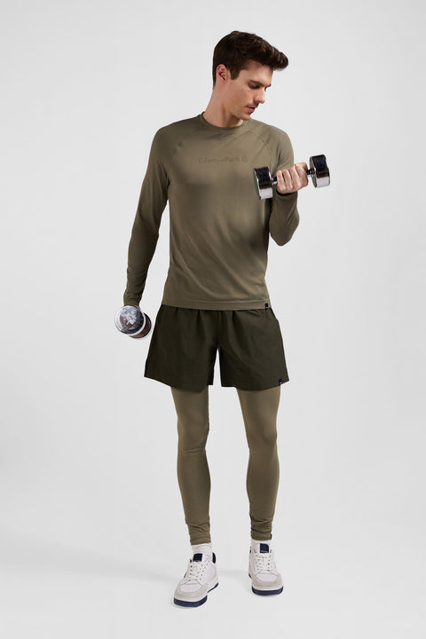 Short de sport kaki - Image 1