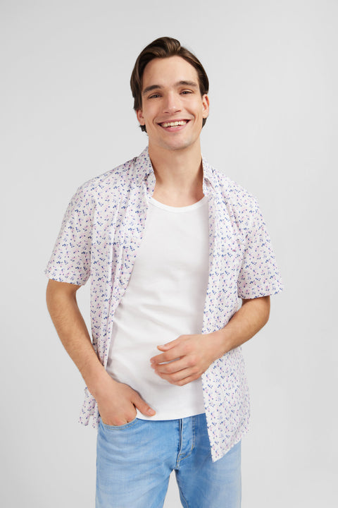 White shirt with exclusive floral print - Image 3