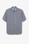 Navy blue shirt with exclusive floral print