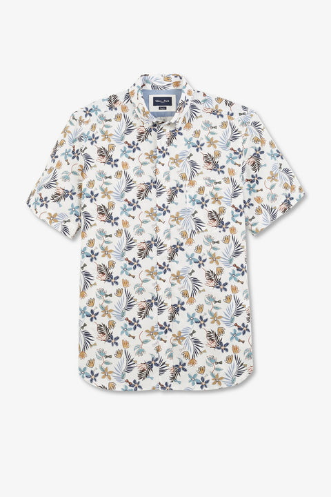 White shirt with exclusive floral print - Image 2
