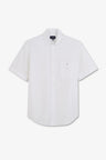 Chemisette blanche en coton dobby