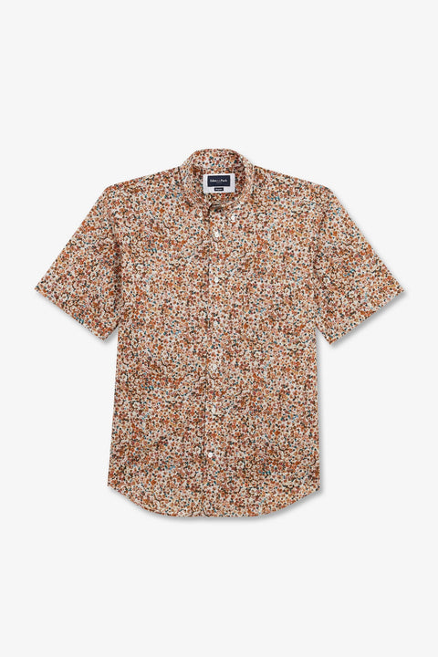 Brown shirt with flower print - Image 2