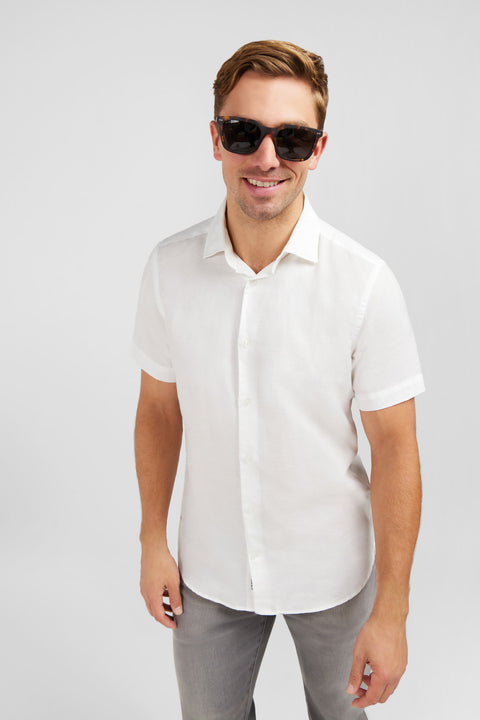 White shirt with exclusive floral details - Image 3