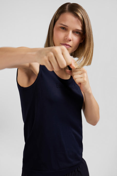 Débardeur de sport bleu marine - Image 1