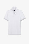 White short-sleeved polo shirt