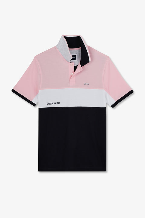 Polo colorblock rose à manches courtes - Image 2