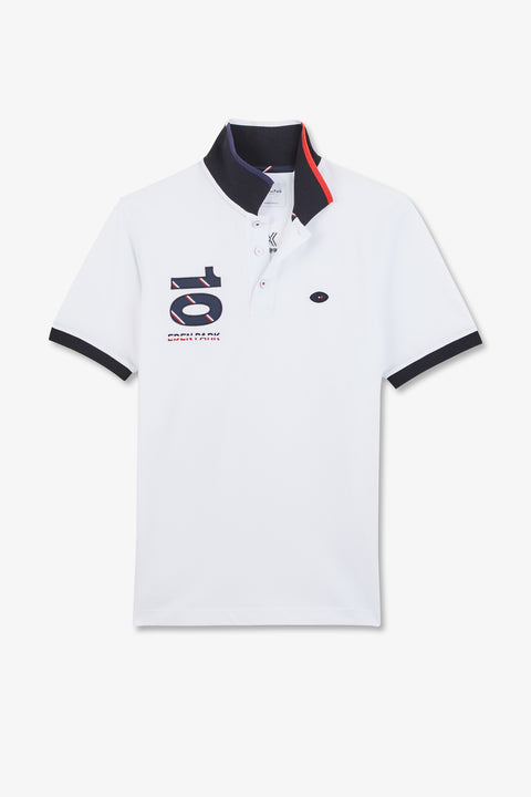White short-sleeved XV de France polo shirt - Image 2