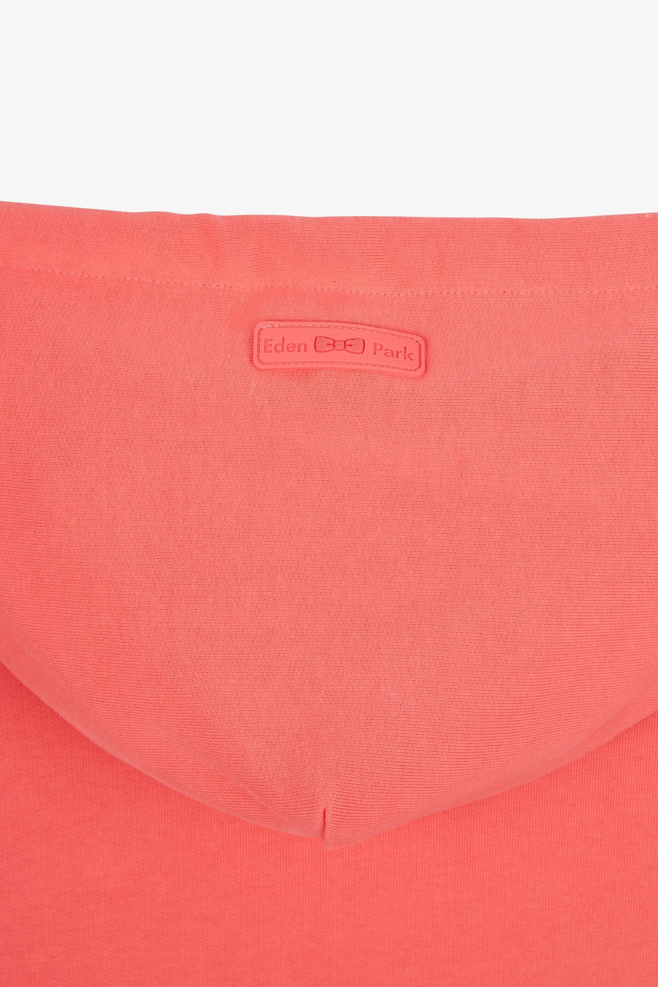 Sweat rose saumon uni à capuche