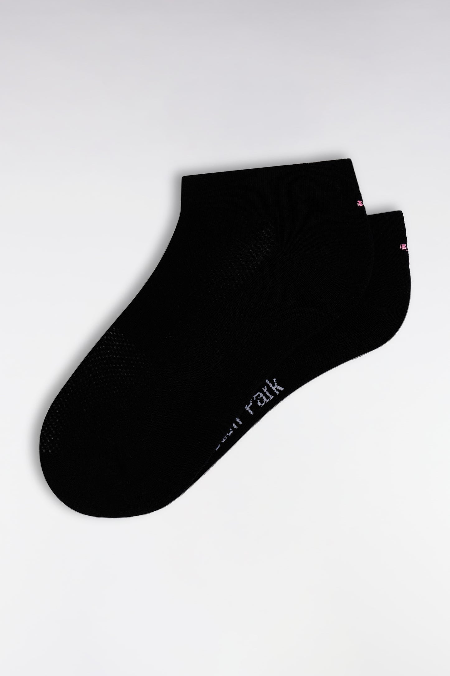 Black stretch cotton-blend socks
