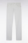 Jean 5 poches en denim stretch gris clair coupe droite