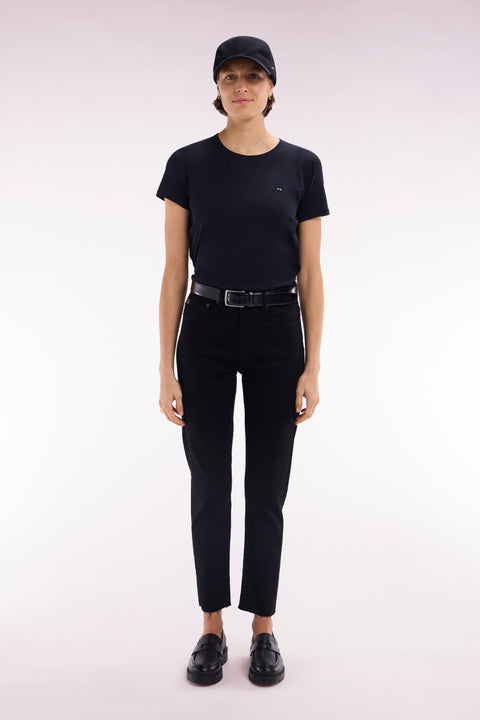 Jean 5 poches en denim stretch noir coupe slim - Image 3