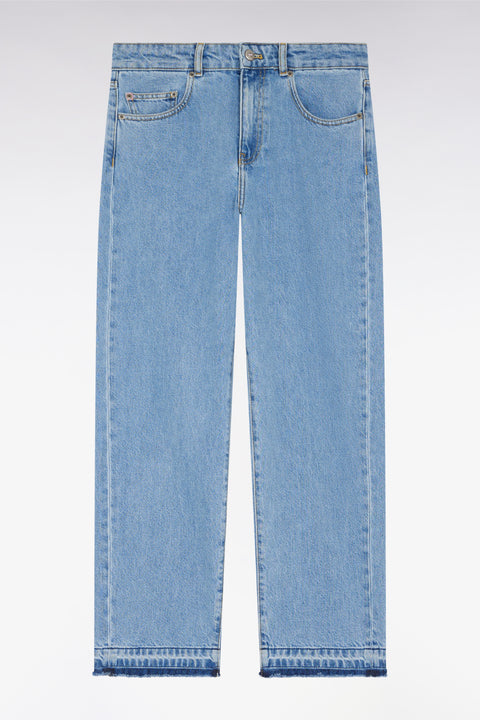 Jean 5 poches en denim bleu coupe boyfriend - Image 1