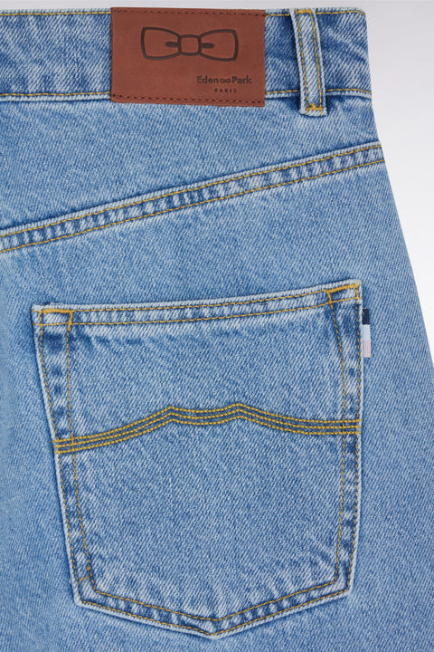 Jean 5 poches en denim bleu coupe boyfriend - Image 2