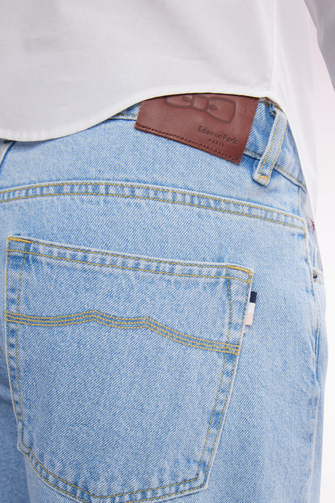 Jean 5 poches en denim bleu coupe boyfriend - Image 3