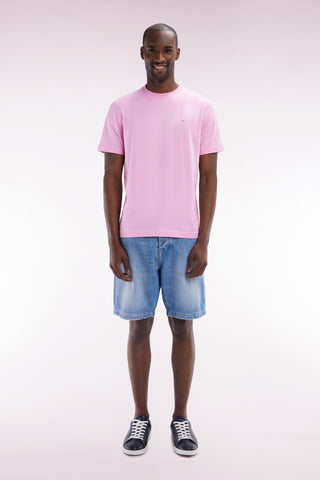 Bermuda 5 poches en denim bleu délavage stone bleach coupe Regular