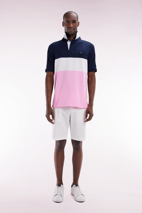 Bermuda chino en coton stretch blanc coupe droite - Image 1
