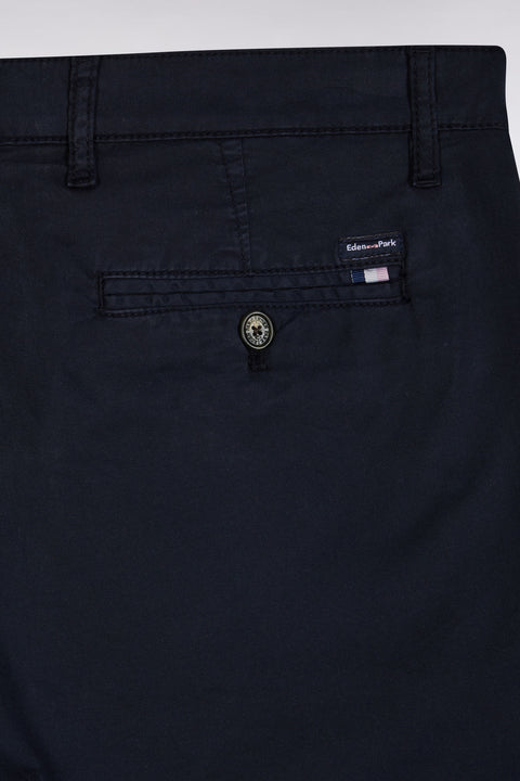 Bermuda chino en coton stretch marine coupe droite - Image 2