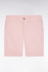 Bermuda à taille élastiquée en lyocell et coton stretch rose