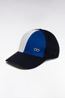 Tricolor cap in navy cotton twill