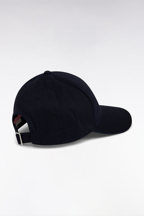 Navy cotton twill cap with piped visor - Image 2
