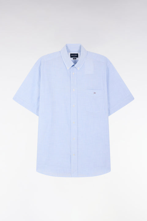 Chemise à manches courtes en coton ciel coupe droite - Image 2
