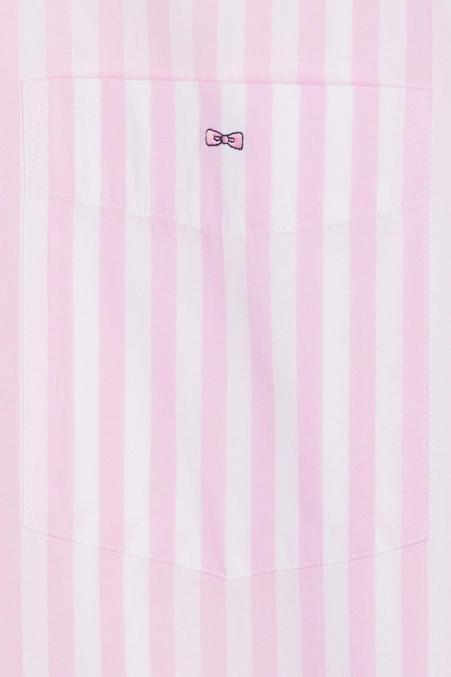 Straight-fit striped pink cotton shirt