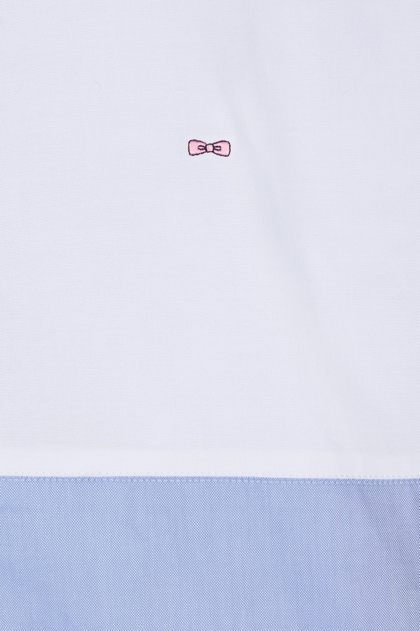 Straight-fit dark blue cotton twill shirt