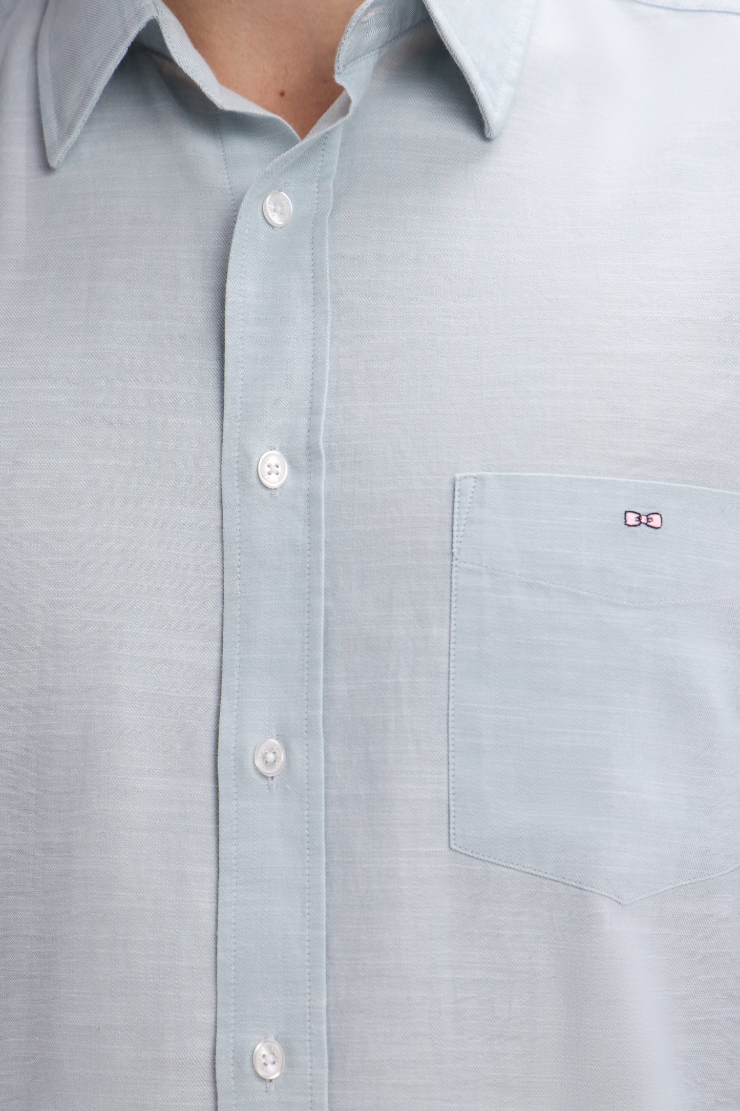 Dark grey cotton shirt with patch pocket