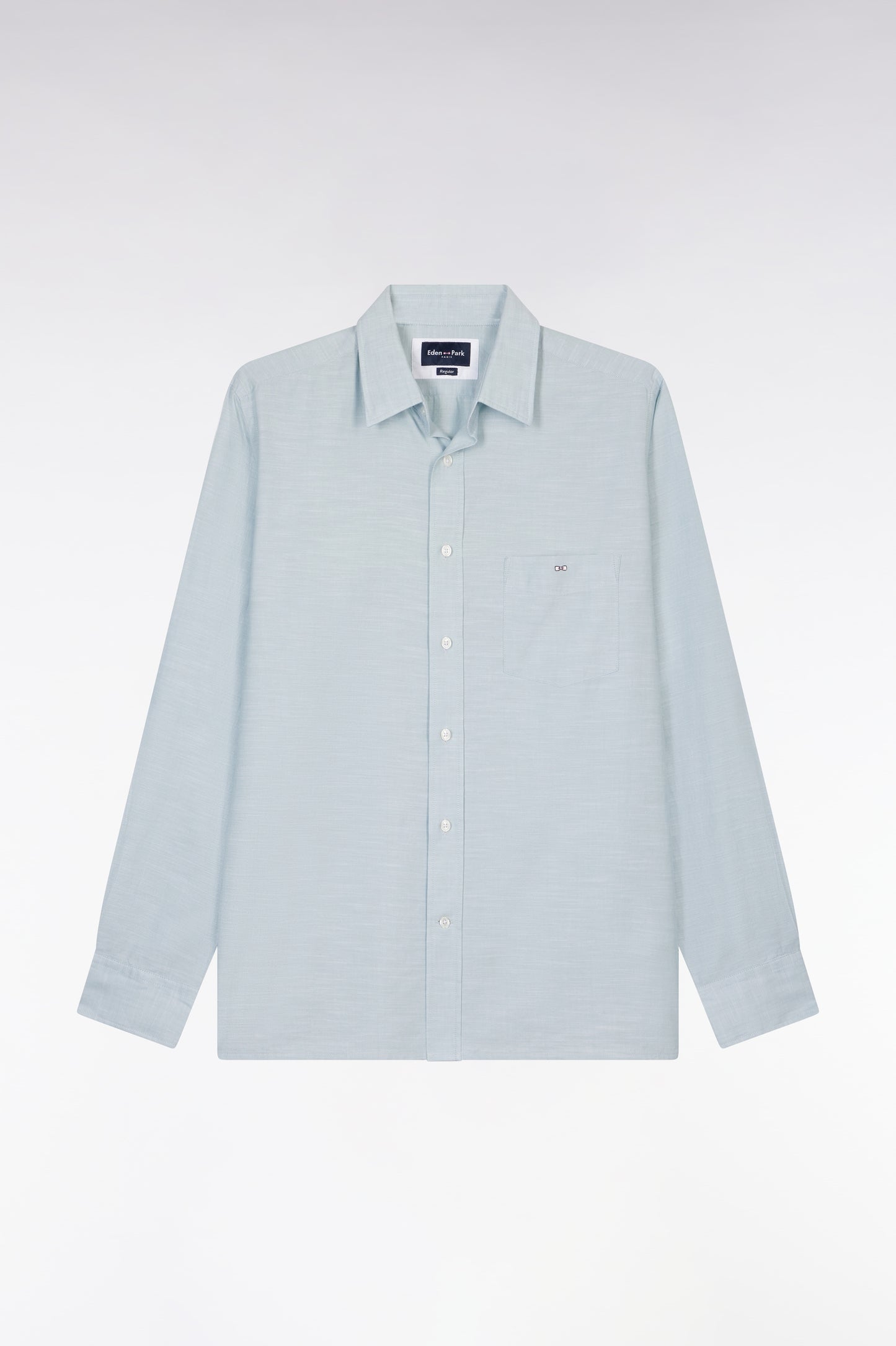 Dark grey cotton shirt with patch pocket