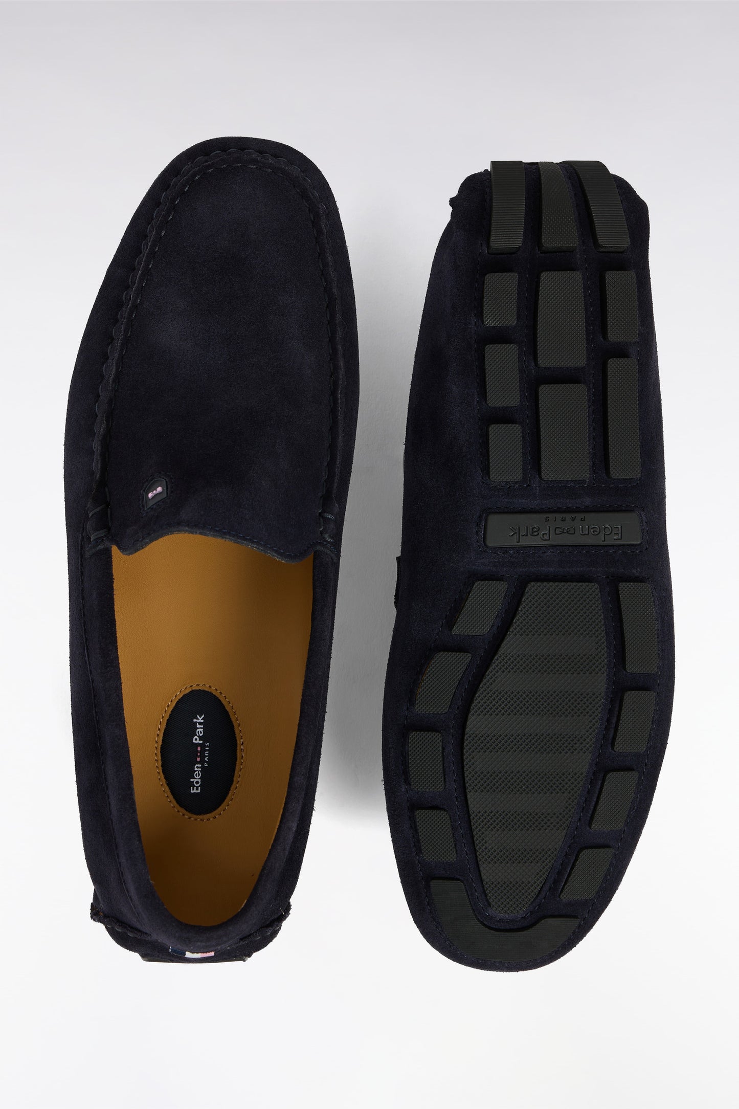 Mocassins en cuir suédé marine