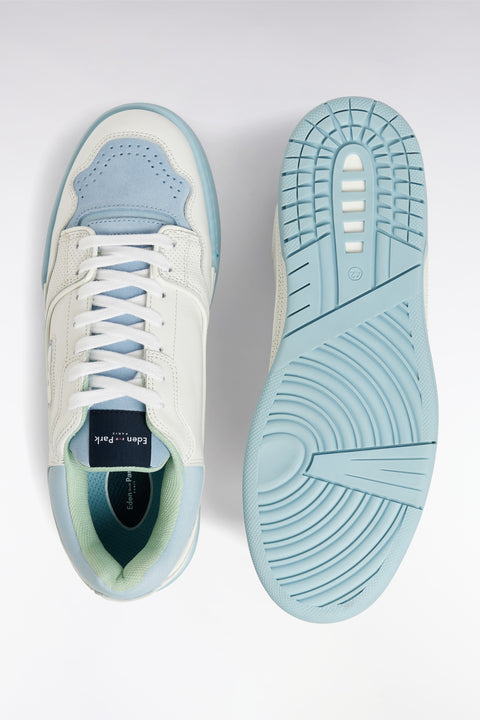 Sneakers EP10 en cuir blanches et vert d'eau - Image 3