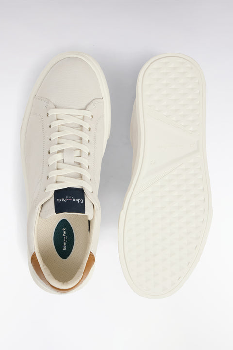 White leather low-top sneakers - Image 3