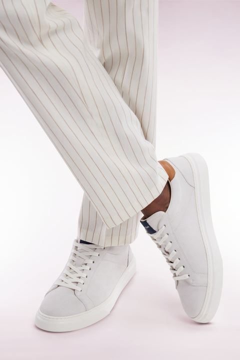 White leather low-top sneakers - Image 2