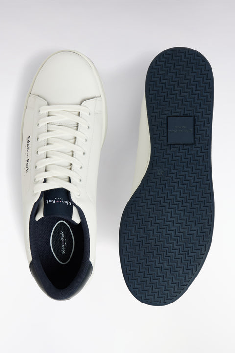 White leather low-top sneakers - Image 3