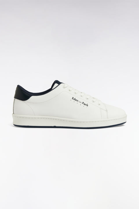 White leather low-top sneakers - Image 1