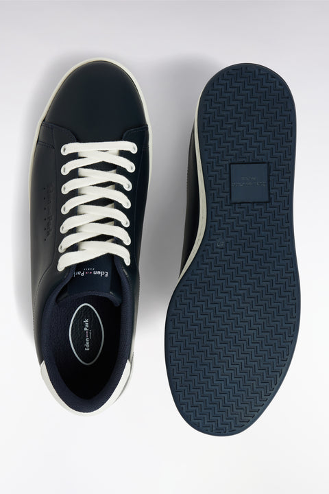 Black leather low-top sneakers - Image 3