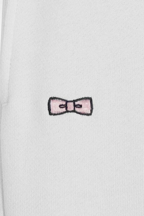 Jogging en molleton coton blanc coupe droite - Image 2