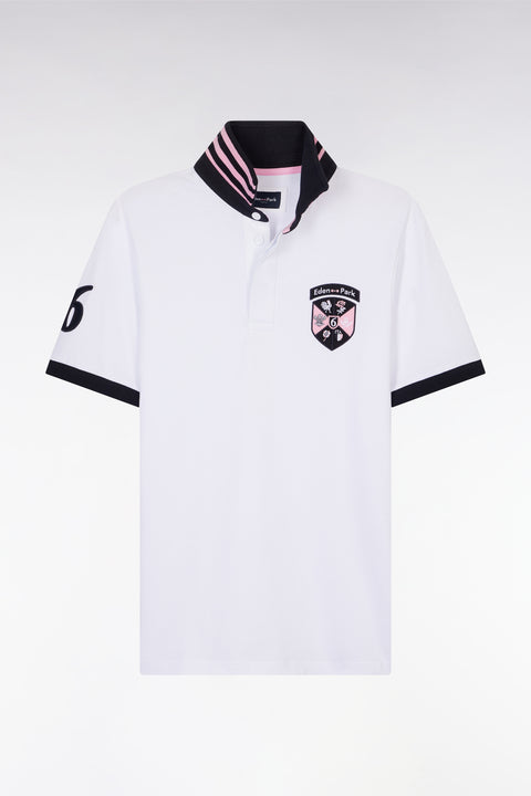 6 Nations straight-fit white short-sleeved rugby shirt - Image 2