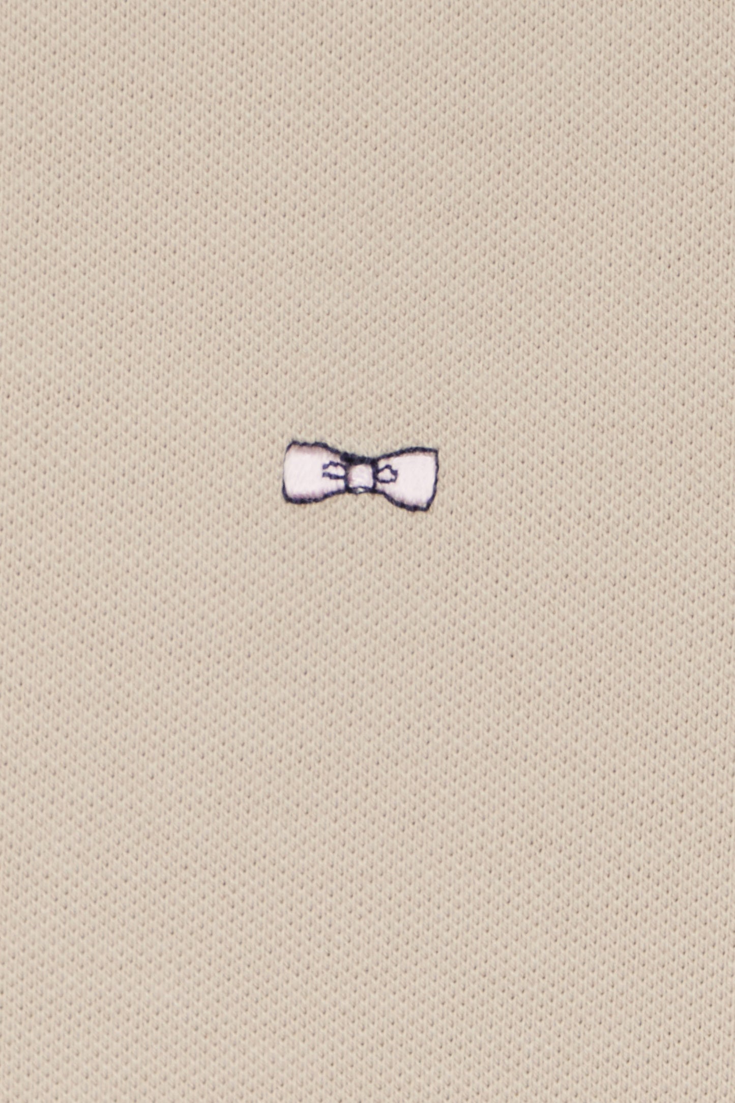 Polo à manches courtes en coton stretch beige coupe ajustée