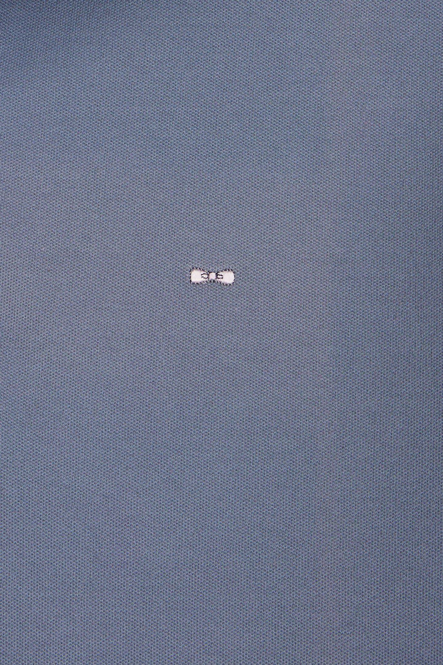 Polo à manches courtes en coton stretch bleu gris coupe ajustée